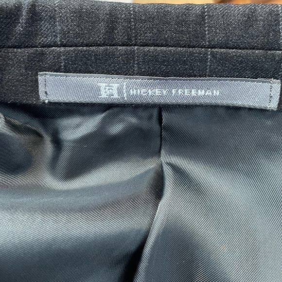 Hickey Freeman Loro Piana Tasmanian Super 120’s Blazer in Grey Size 40 S - Picture 3 of 6